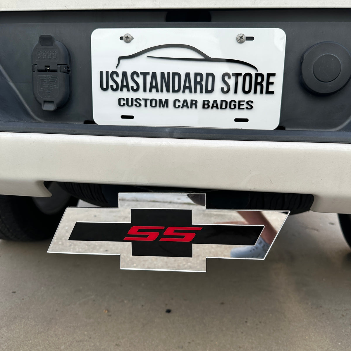 Chevrolet Bowtie SS receiver hitch cover for custom truck exterior styling
