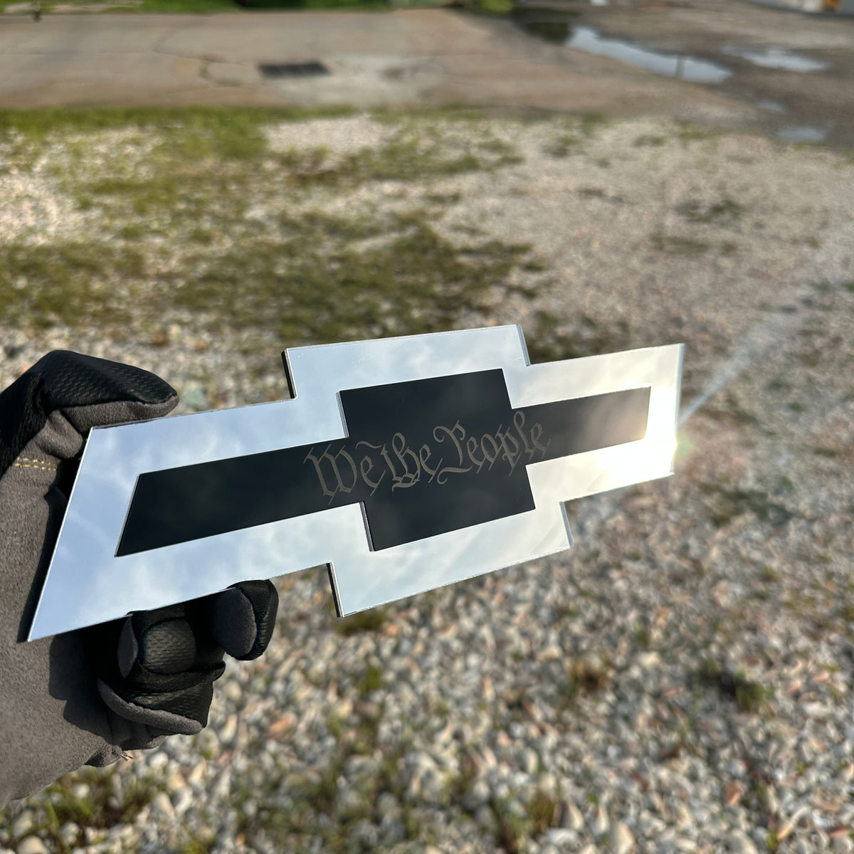 Chevy Bowtie badge with Constitution inspired We the People text