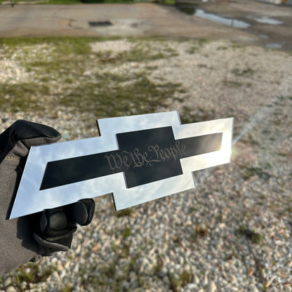Chevy Bowtie badge with Constitution inspired We the People text