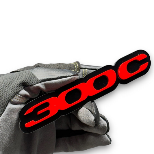 Custom 300S badge glossy black background matte black S