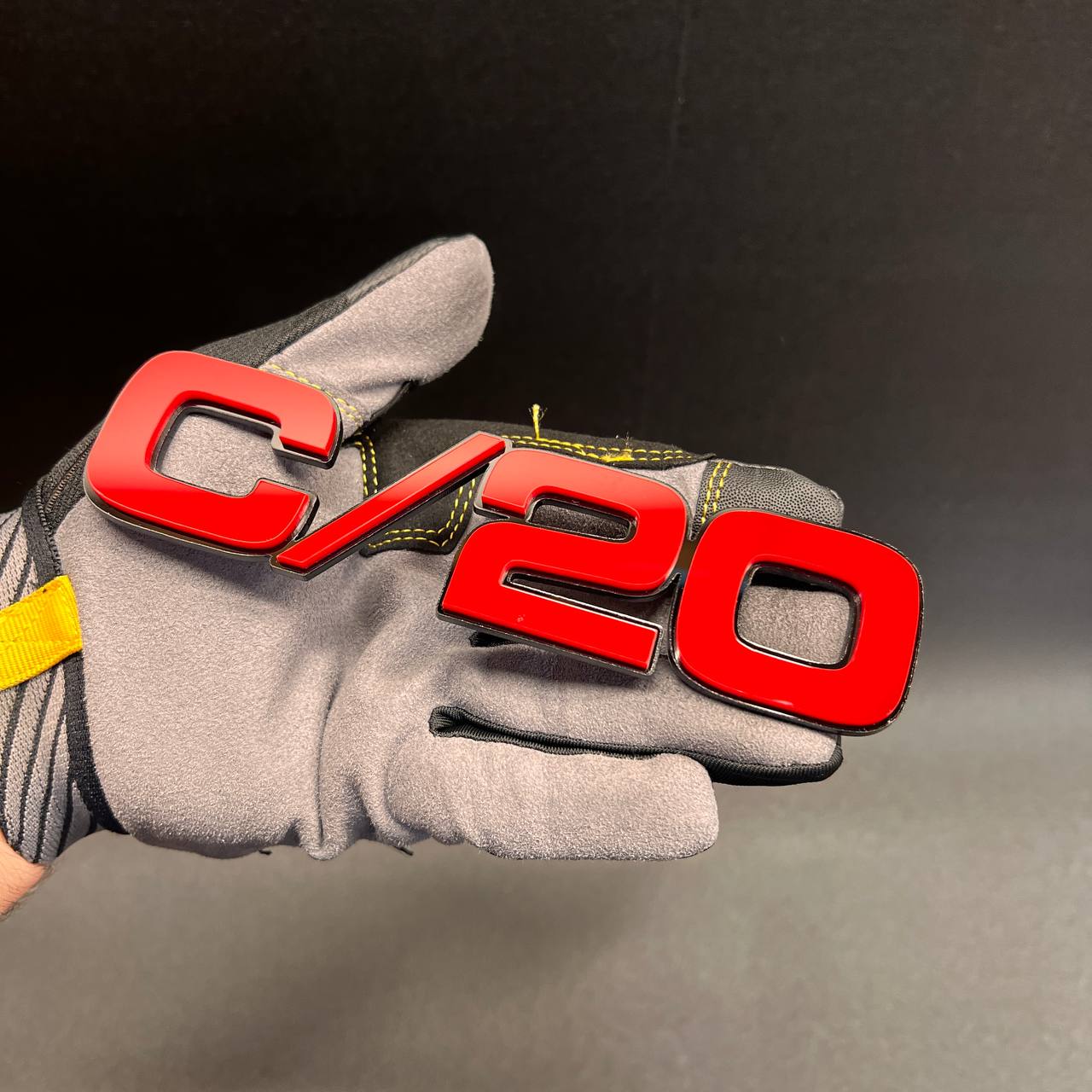 Multicolor C/20 side emblem badge designed for Chevrolet and GMC truck exterior