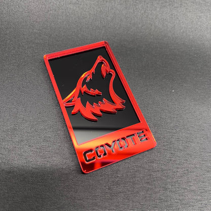 Custom 5.0 Coyote grille mount car badge for exterior automotive decor