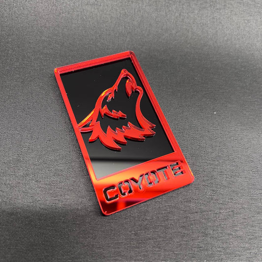 Custom 5.0 Coyote grille mount car badge for exterior automotive decor