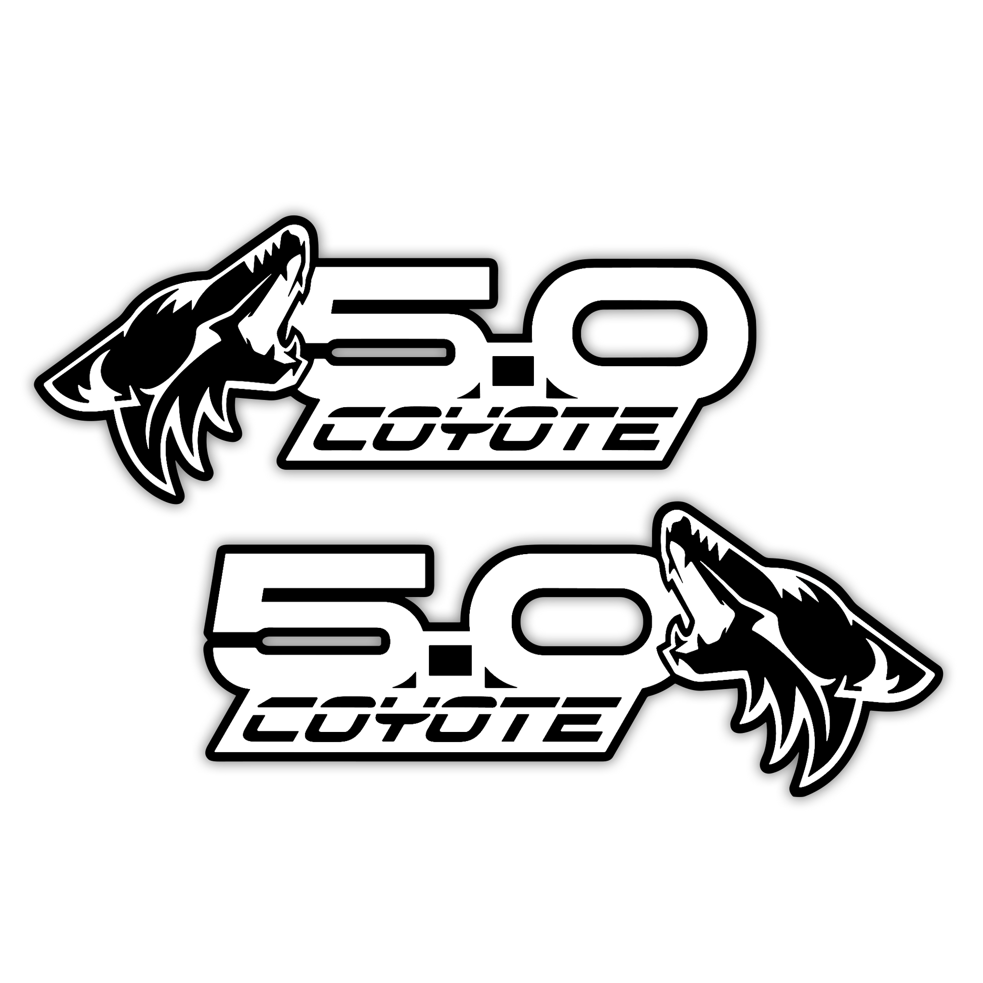 Coyote 5.0 engraved F-150 fender badge and vehicle emblem