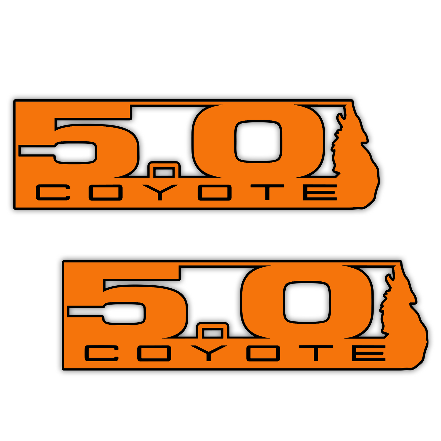 Coyote 5.0 engraved fender badge for Mustang exterior customization