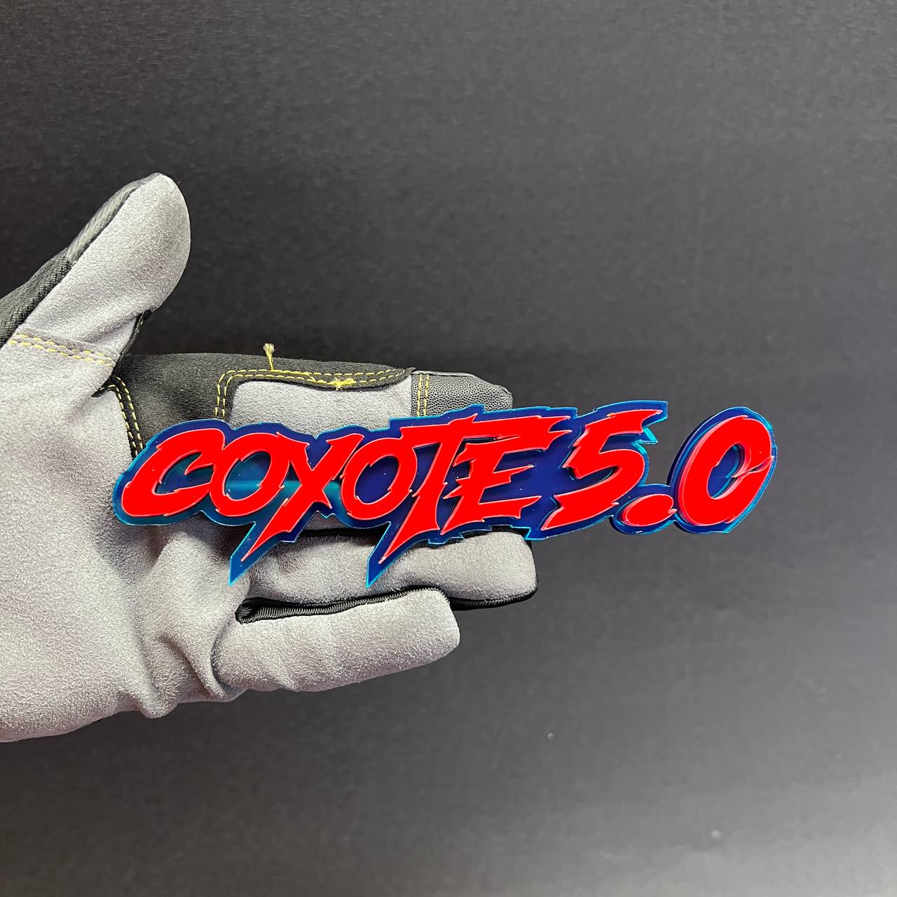 Coyote 5.0 exterior car emblem badge for fender, tailgate, or truck panel