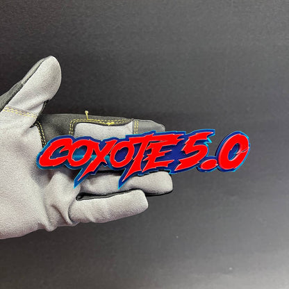 Coyote 5.0 exterior car emblem badge for fender, tailgate, or truck panel