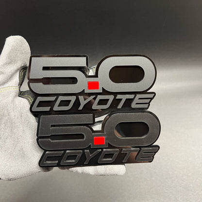 Coyote 5.0 car badge fender emblem for Ford Mustang GT V8 exterior