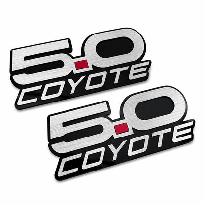 Coyote 5.0 car badge fender emblem for Ford Mustang GT V8