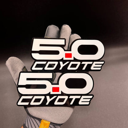 Coyote 5.0 car badge fender emblem for Ford Mustang GT V8