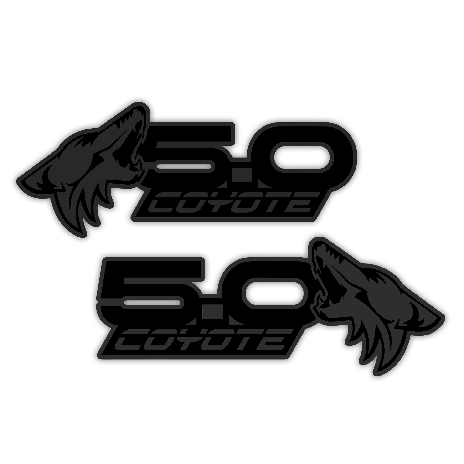Coyote 5.0 engraved replacement emblem for F-150 and Mustang applications