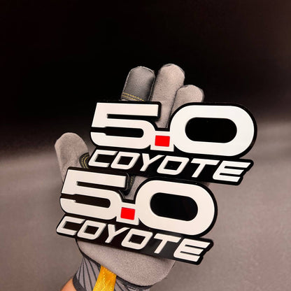 Ford Coyote 5.0 V8 Mustang fender badge exterior emblem