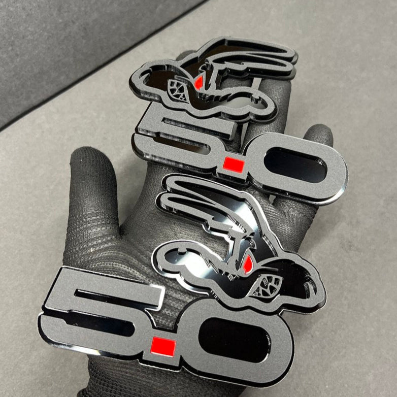 Ford F-150 5.0 Coyote Car Badge Double Layer Acrylic
