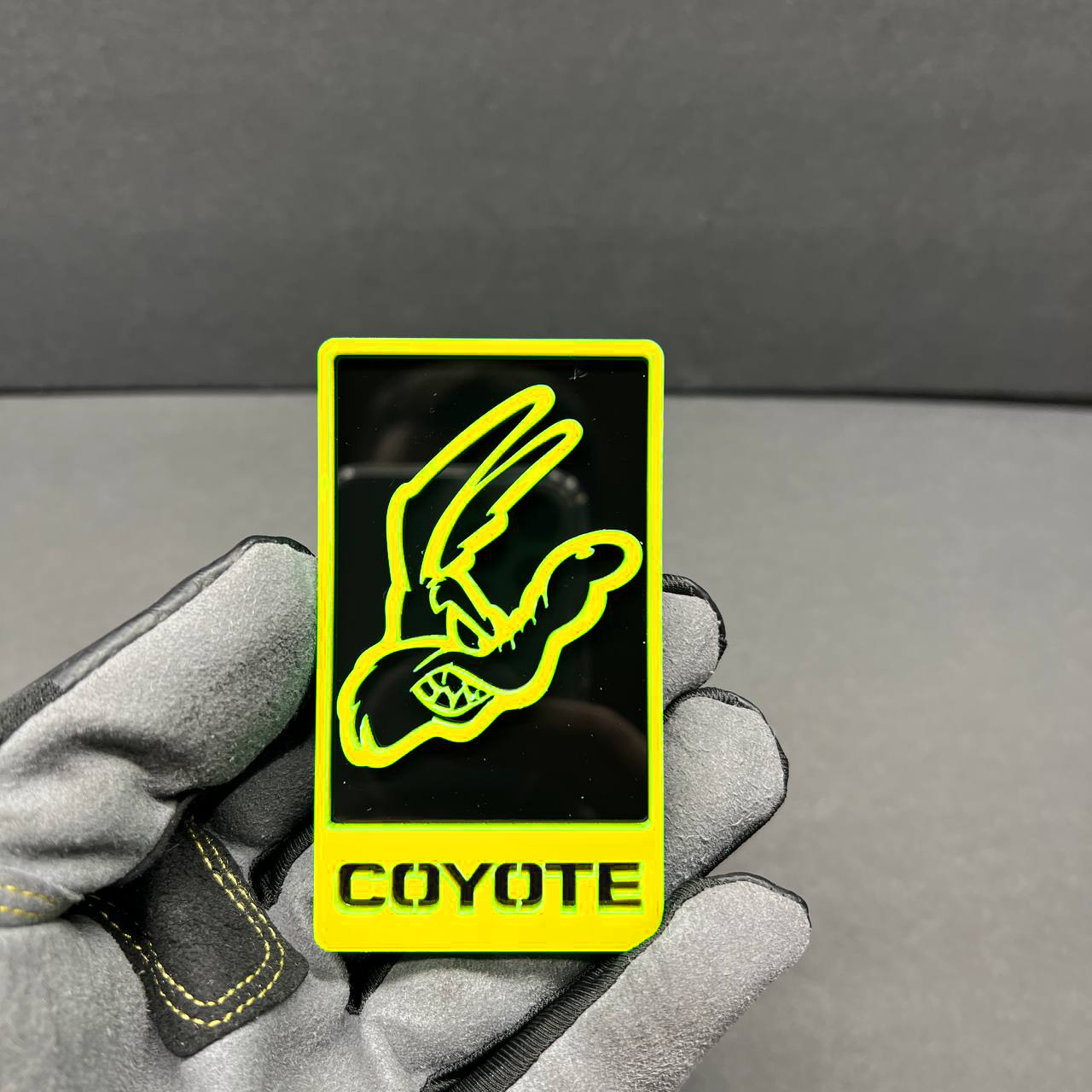 Acrylic coyote badge for Ford Bronco offroad vehicle styling