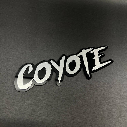 COYOTE exterior car emblem custom text badge for fender or body panel
