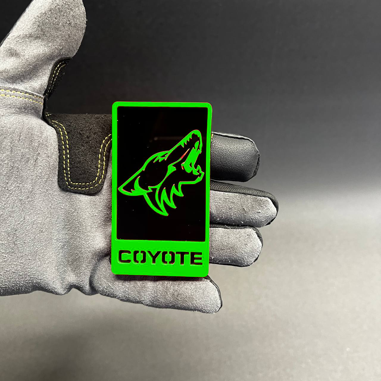 Acrylic coyote badge for Ford Bronco offroad vehicle styling