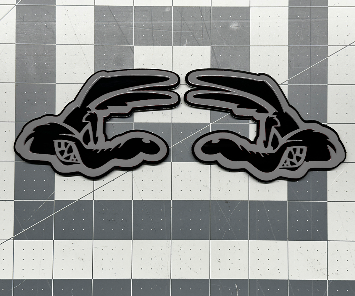 Gray Coyote Head Emblem Badge – universal automotive accessory