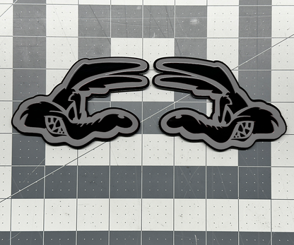 Gray Coyote Head Emblem Badge – universal automotive accessory