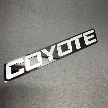 COYOTE RACING red and black car badge fender emblem