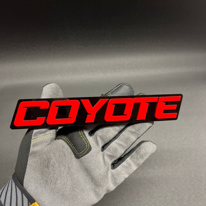 COYOTE RACING custom text fender emblem for cars and trucks