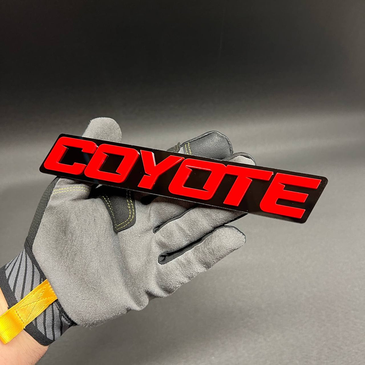 COYOTE RACING text emblem custom exterior car badge