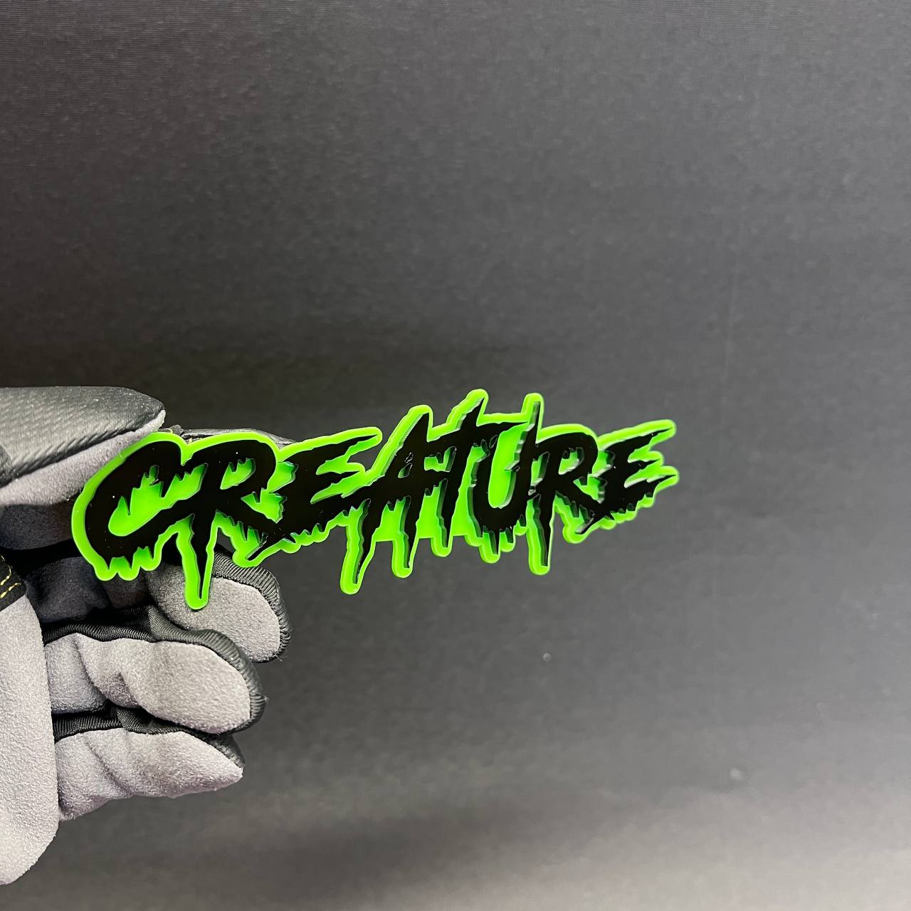 CREATURE text badge for fender, tailgate, or exterior trim