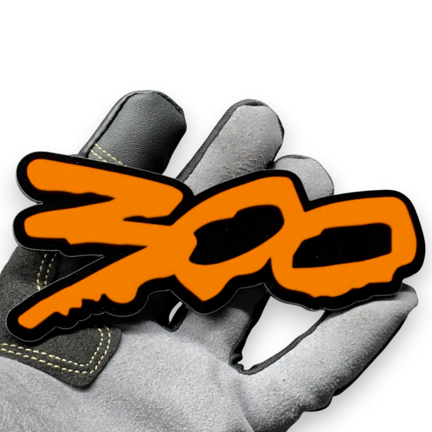 Custom 300 logo car emblem installation