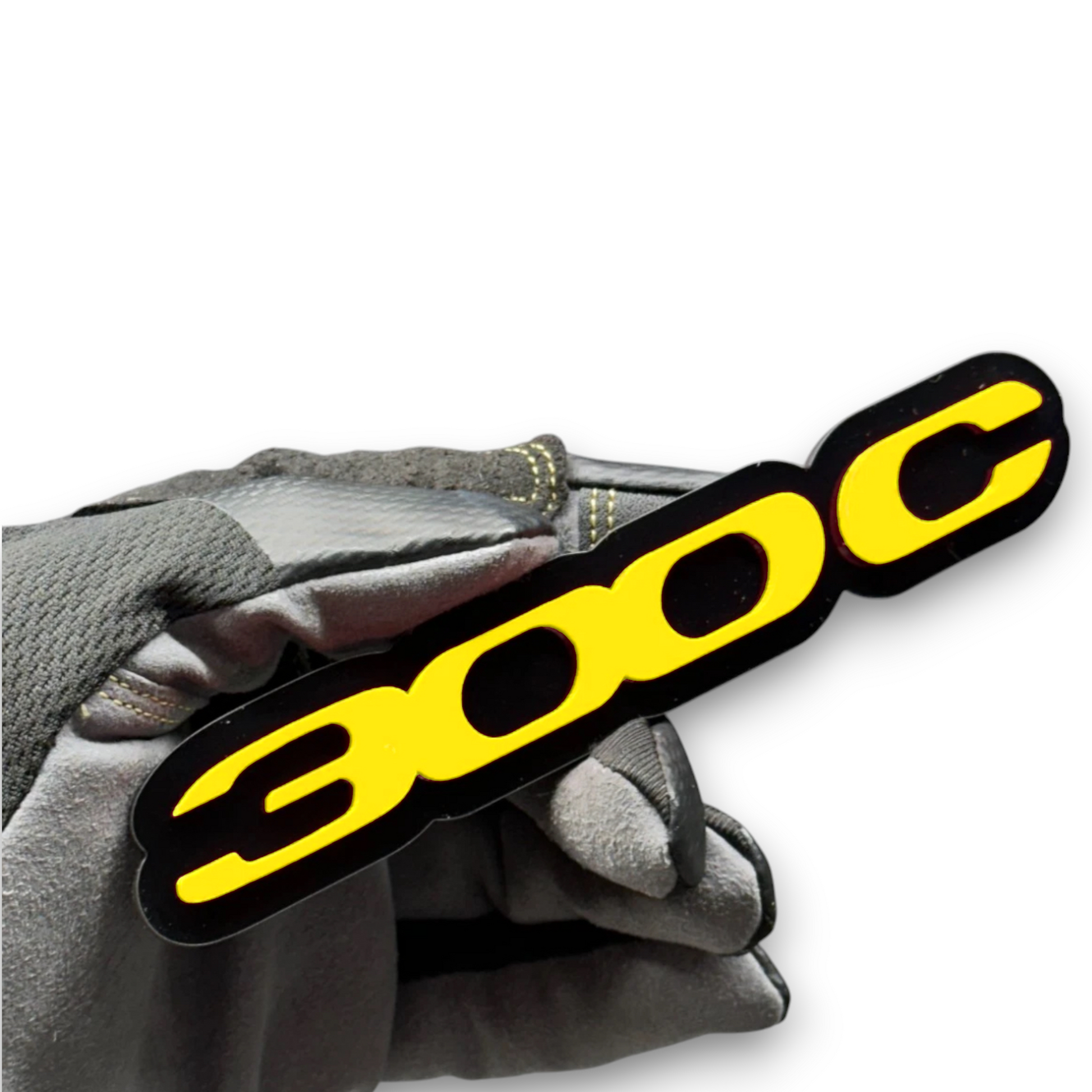 Custom 300S car emblem mounted on vehicle grille