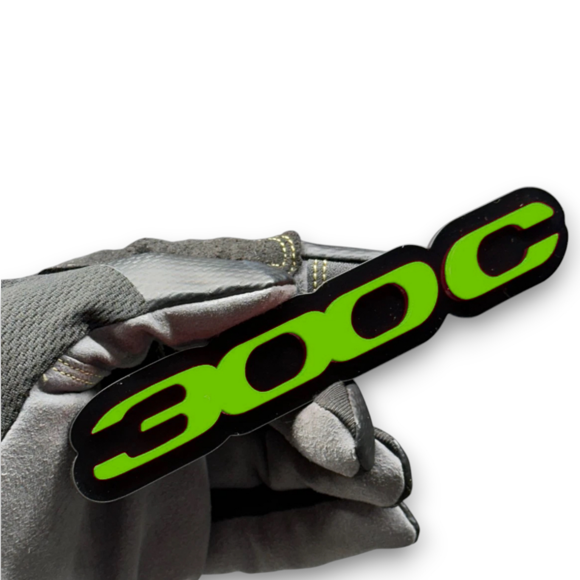 300S emblem installation example on car surface