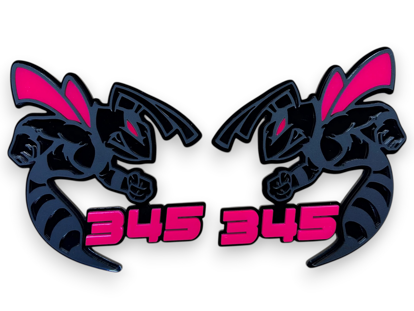 345 Bee style badge emblem for Dodge Charger, Challenger, RAM, Jeep, and custom vehicle builds
