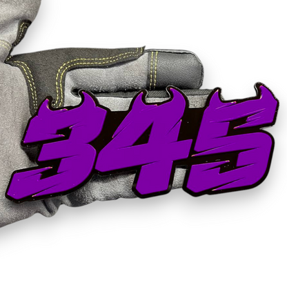 345 car emblem custom aftermarket automotive badge for performance styling
