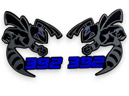 392 HEMI acrylic badge for Dodge Durango, Charger, Challenger, and muscle car accessories