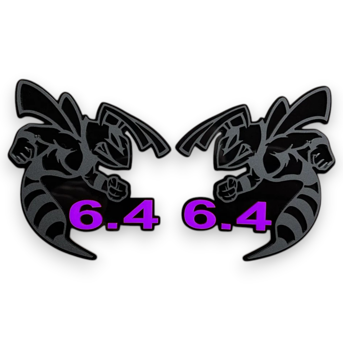 6.4 Bee style matte black acrylic badge for Dodge Charger Scat Pack inspired exterior trim
