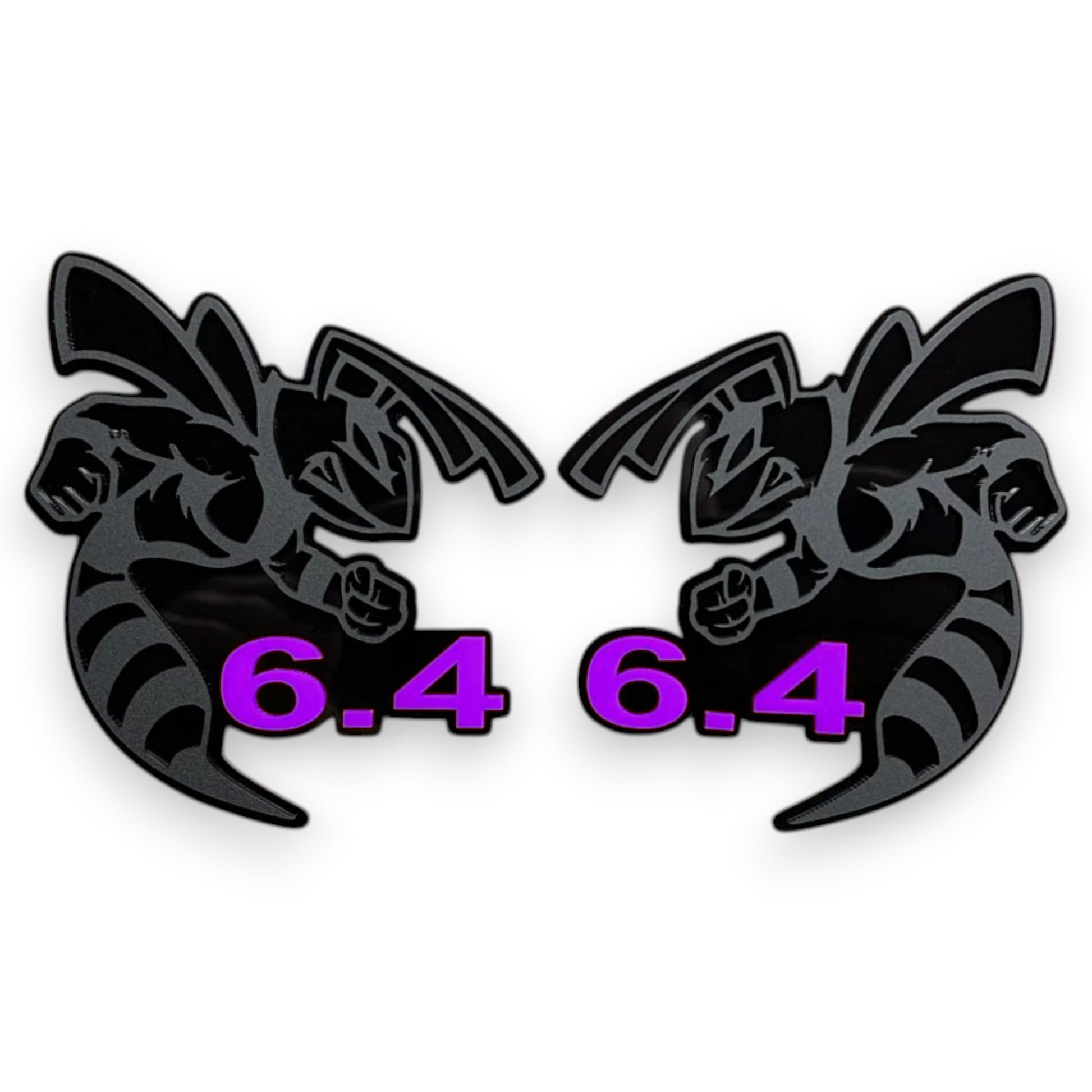 6.4 Bee style matte black acrylic badge for Dodge Charger Scat Pack inspired exterior trim