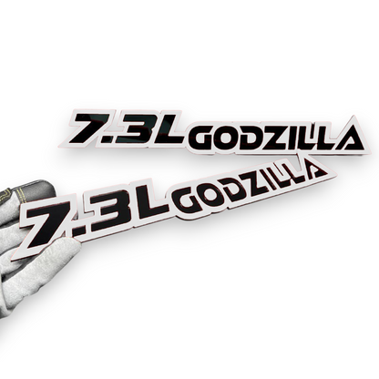 7.3 fender badge with dinosaur design for trucks