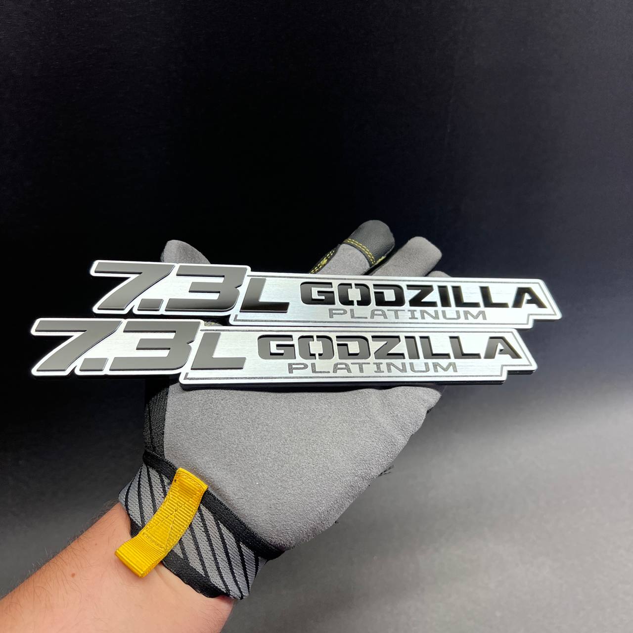 7.3L Platinum car badge emblem for custom truck side fender decoration