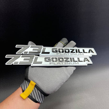 7.3L Platinum car badge emblem for custom truck side fender decoration