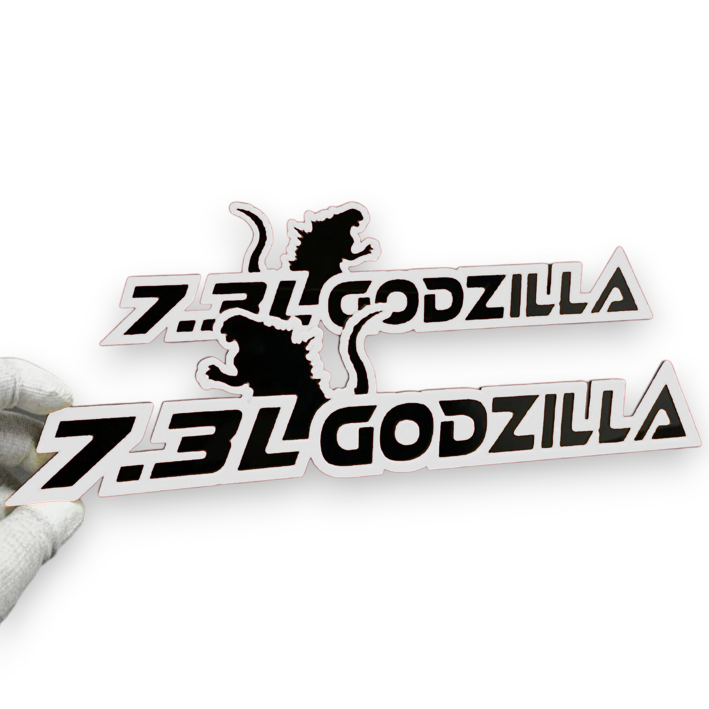7.3 fender badge with dinosaur design for trucks