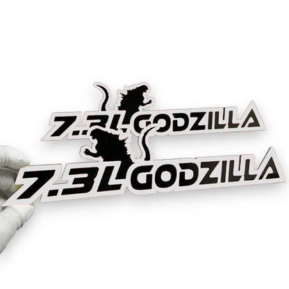 7.3 fender badge with dinosaur design for trucks