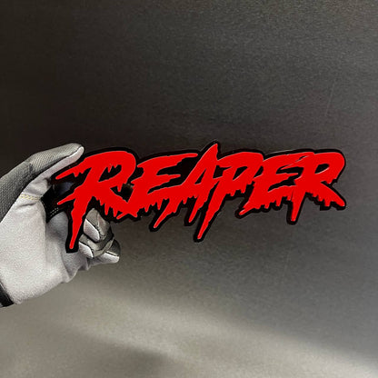 Personalized drip font emblem for truck tailgate customization