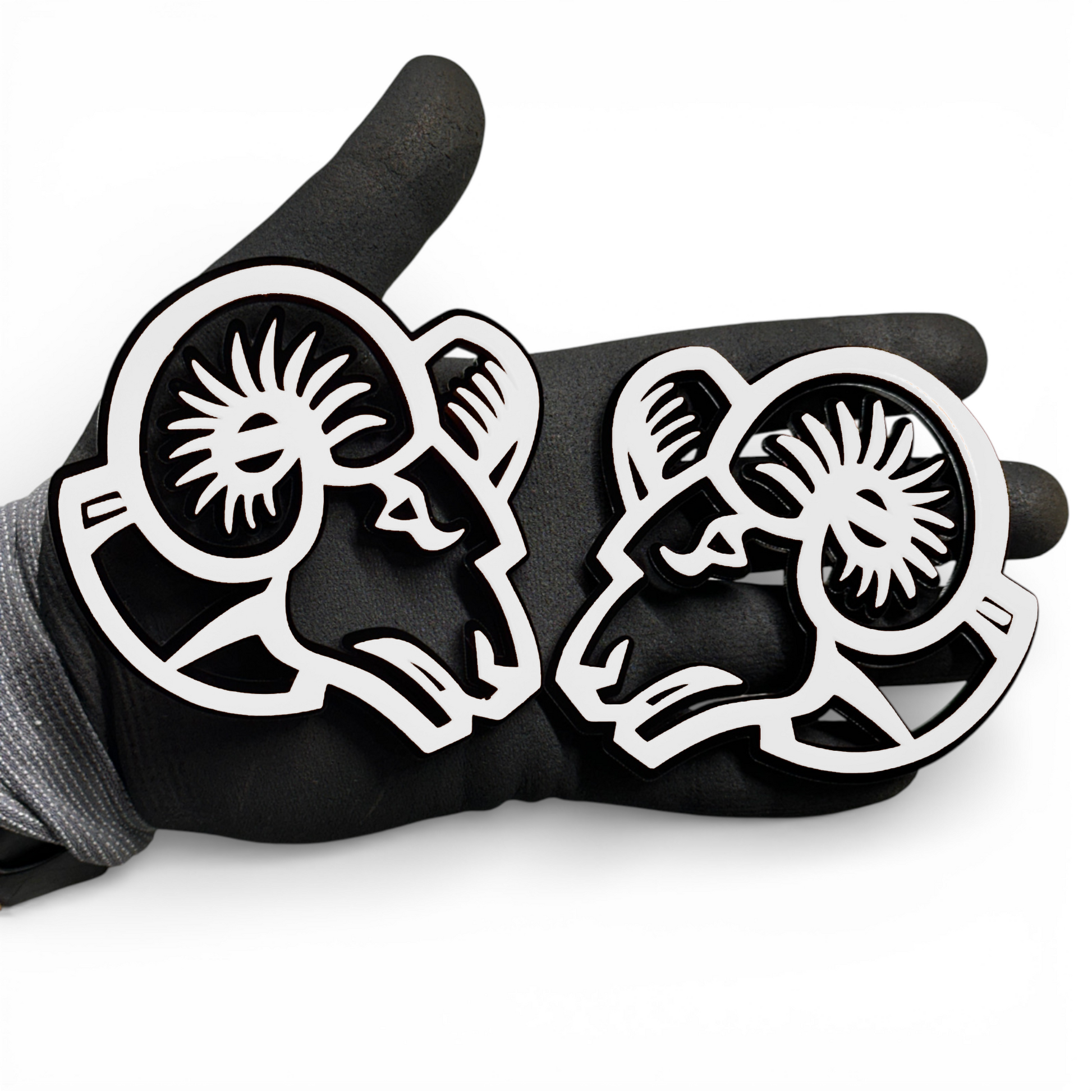 Ram head truck badge acrylic red eye detail for Dodge Ram custom accessory styling