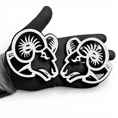 Ram head truck badge acrylic red eye detail for Dodge Ram custom accessory styling