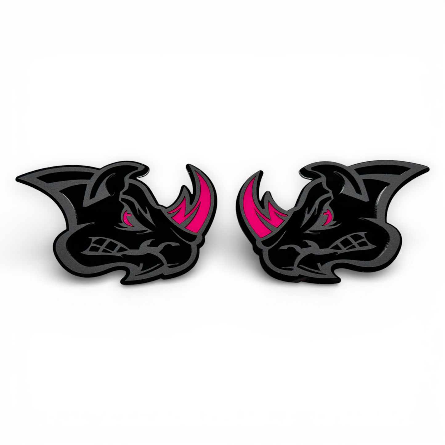Fender Angry Rhino Car Emblem Horn - Red Eye  Sport Offroad SUV Badge