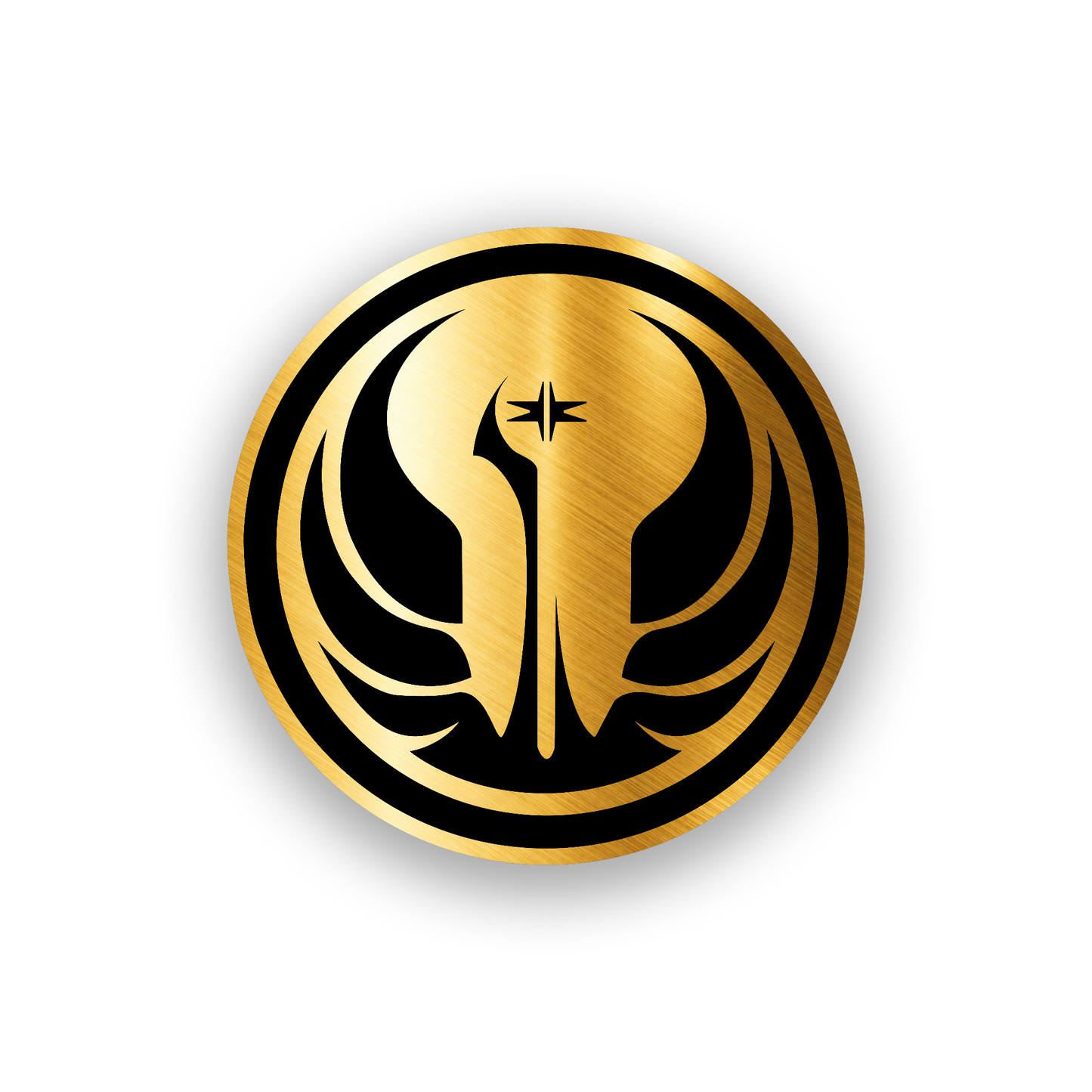 Personalized engraved car emblem made with a custom logo or text
