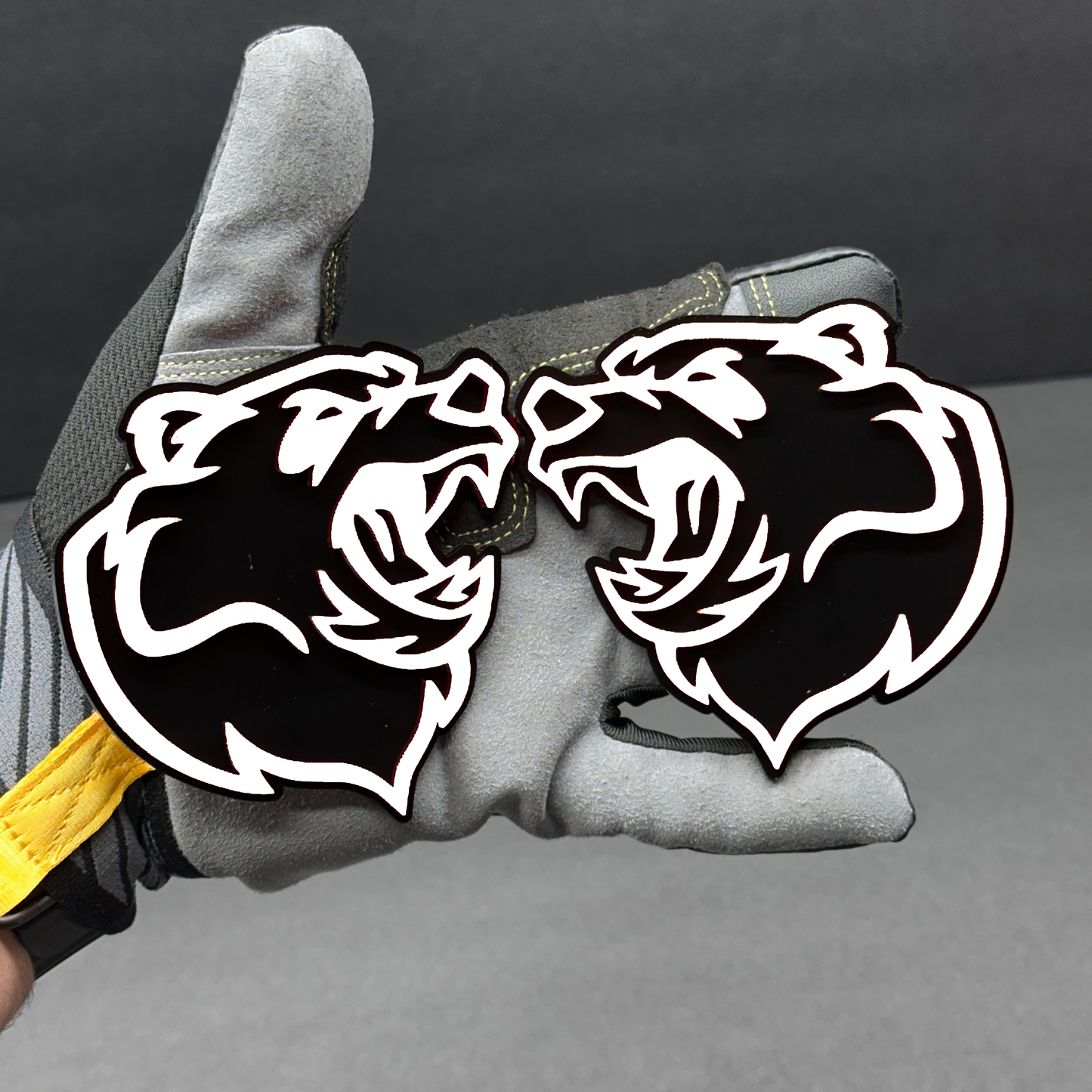 Aggressive Bear car truck side emblem pair for custom aftermarket exterior styling