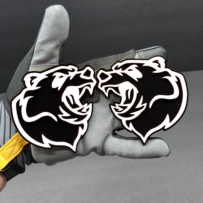 Aggressive Bear car truck side emblem pair for custom aftermarket exterior styling