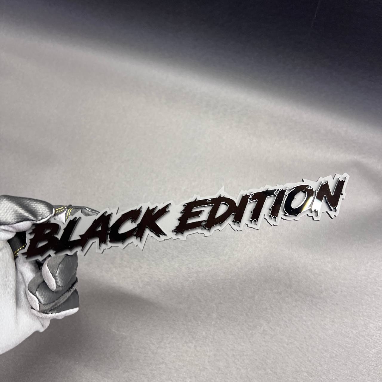 Black Edition exterior car badge designed for custom automotive styling