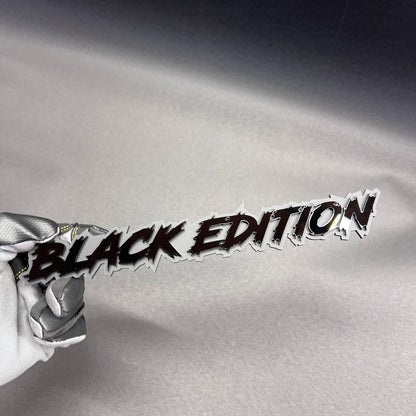 Black Edition exterior car badge designed for custom automotive styling