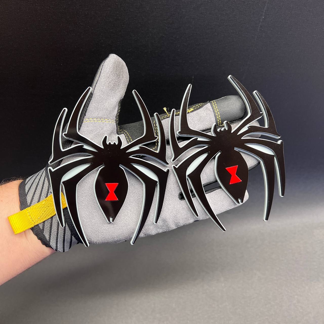 Large Black Widow spider exterior badge for car, truck, SUV, or custom vehicle project