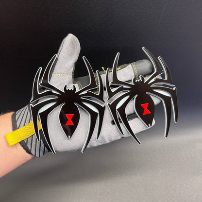 Large Black Widow spider exterior badge for car, truck, SUV, or custom vehicle project